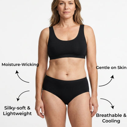 Bamboo-Fiber Ultra-Soft & Breathable Panties (Hipster)